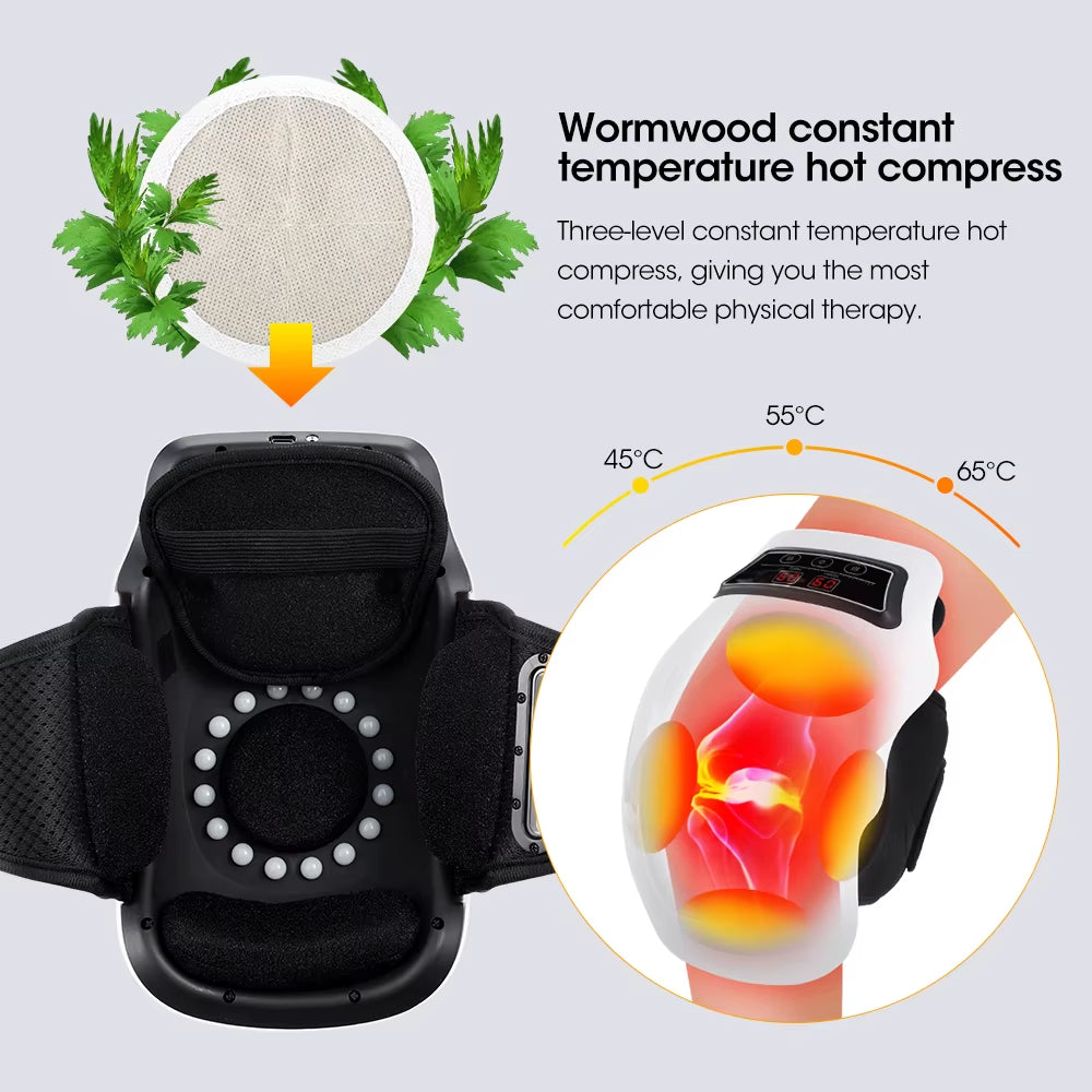 Wireless Airbag Knee Massage Pad with Hot Compress and Vibration