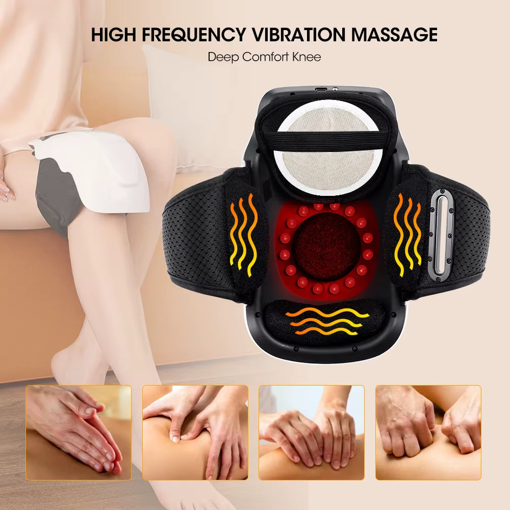 Wireless Airbag Knee Massage Pad with Hot Compress and Vibration